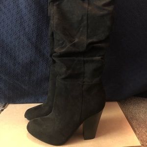 Knee-High Faux Suede Boots